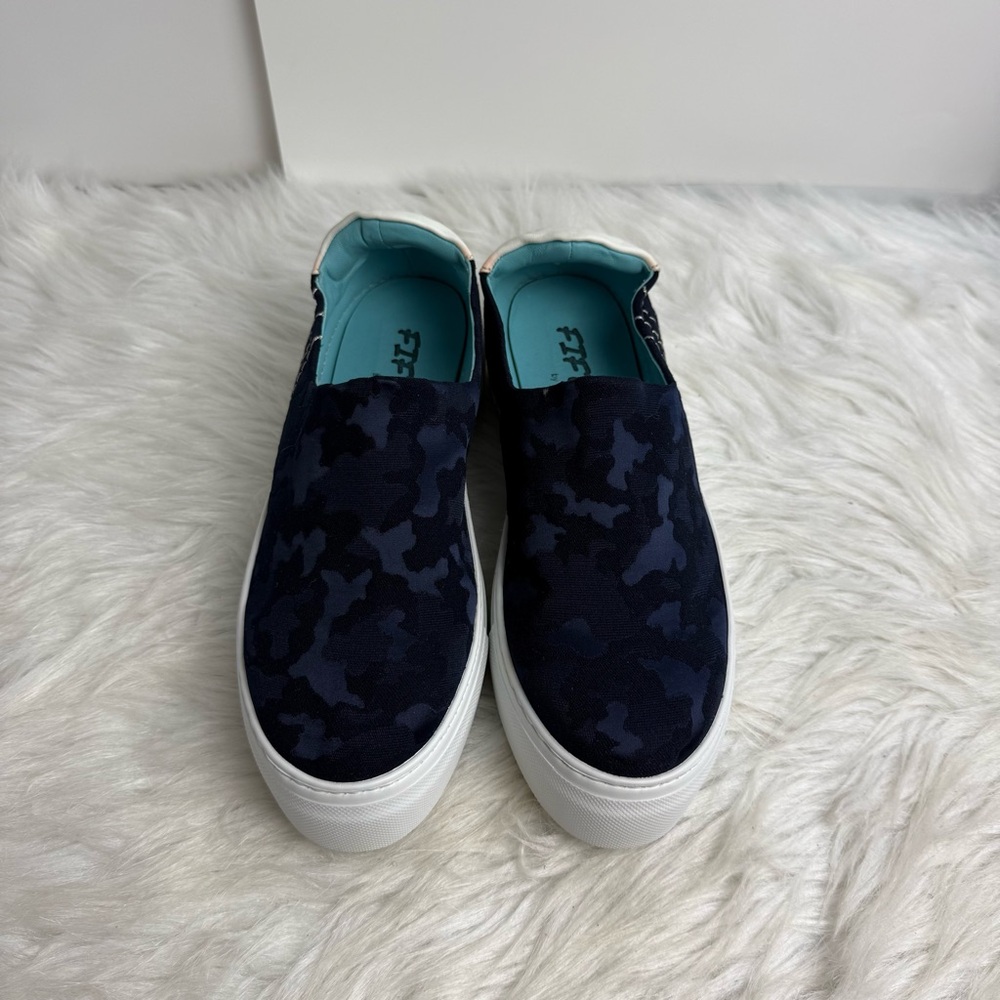 Thierry Rabotin Navy Camo Print Sneaker